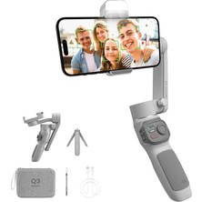 Leaf Shop Zhi Yun Smooth Q3 Combo [official] Gimbal Akıllı Telefon Stabilizatörü, 3 Eksenli Cep Telefonu Gimbal, Dokunmatik Düğme Tipi, iPhone ve Android, Vlogging, Youtube, Tiktok Için Akıllı Telefon Gimbal