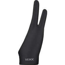 Leaf Shop Çizim Tableti, Ipad, Çizim Için Sanatçı Eldiveni, Sağ El ve Sol El Için Iki Parmak Eldiven Serbest Boyut Siyah