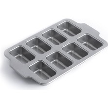 Leaf Shop CC006068-001 8 Fincan Pas Içermeyen Yapışmaz Mini Kek Kalıbı, Alaşımlı Çelik