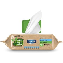 Leaf Shop Fresh Deepfresh Iz Bırakmaz Yüzey Temizleme Havlusu, Karbonat & Beyaz Sirke, Beyaz Sabun Kokulu (100 Yaprak)