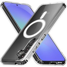 Leaf Shop Samsung Galaxy A36 Için Şeffaf Kılıf Magsafe Aksesuarları ile Uyumlu Arkası Sert Pc Köşeleri Darbe Emici Silikon A36 Için Kılıf Sararmaya Dayanıklı Kalın Koruyucu Güçlü Manyetikli A36 Kılıf