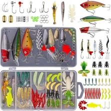 Leaf Shop 78 Parça Rapala Jig Sahte Olta Yem ve Aksesuar Seti Tatlı ve Tuzlu Su Uyumlu