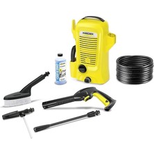 Leaf Shop K 2 Universal Car Basınçlı Yıkama Makinesi, Yıkama Fırçası, Köpük Nozulu, 0.5lt Araç Şampuanı, 110 Bar, 1.673-004.0, 228087, Sarı Siyah