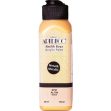Leaf Shop Metalik Akrilik Boya, 140ML, Altın 3721