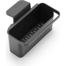 Leaf Shop Brabanta Sinkside Lavabo Içi Düzenleyici (Koyu Gri) Düzenli Depolama/drenaj Kabı, Mutfak Lavabo Süngerleri, Bezler, Bulaşık Sabunu Için Vantuzlu