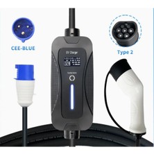 Gümrük Bey 7.2 Kw Type 2 Taşınabilir Ev Şarj Cihazı - Elektrikli Araç Şarj Istasyonu 16A Ayarlanabilir Akım Iec