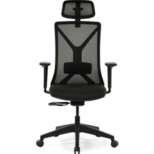 Leaf Shop Benin Ofis Koltuğu | Yönetici Koltuğu Hareketli Kol (Siyah)