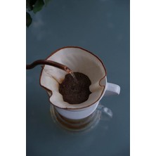 Leaf Shop Adet) "çift Katlı" V-60.4 Yıkanabilir, Kumaş, Organik Kahve Filtresi, AĞARTILMAMIŞ%100 Ham Pamuk - Ekolojik Filtre (2 Adet)