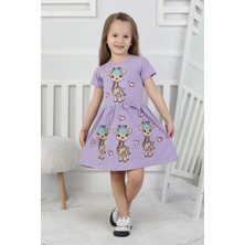 New Kids Baskılı Kız Çocuk Elbise