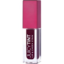 Leaf Shop Rose Juicy Tint Lip & Cheek Stain - 04 Berry Kiss - Likit Ruj & Allık