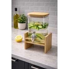 Nowella Home Bambu Standlı 2l Cam Içecek Sebili