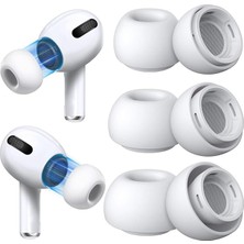 Leaf Shop Airpods Pro & Airpods Pro 2. Nesil Için 3 Çift Yedek Kulak Uçları, Gürültü Azaltma Delikli Silikon Kulak Ucu Ağrısı Yok, Kaymaz Yumuşak Kulak Uçları Airpods Pro/pro 2 ile Uyumlu (Boyutlar