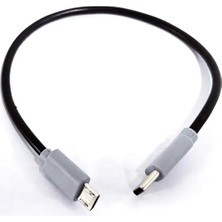 Leaf Shop Type-C To Mikro USB Kablosu, USB Tip C - Mikro B Otg Kablosu Erkek - Erkek Şarj Veri Iletimi, 30 Santimetre Kablo (ZR796-30CM Kablo)