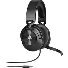 Leaf Shop HS55 Surround Oyun Kulaklığı (Hafızalı Köpükten Suni Deri Kulaklıklar, Pc ve Mac'te Dolby Audio 7.1 Surround Ses, Çok Yönlü Mikrofon, Çoklu Platform Uyumluluğu) Siyah