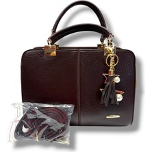 Janussi 2015-26 Baskı Deri El ve Omuz Askılı Kadın Çanta