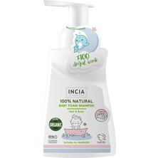 Leaf Shop Doğal Organik Sertifikalı Bebek Köpük Şampuanı Saç Vücut Lavanta Konak Önleyici Yenidoğan 200 ml