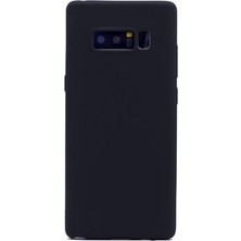 Leaf Shop Iletişim Samsung Galaxy Note 8 ile Uyumlu Kapak Mat Siyah Silikon Lux Kılıf