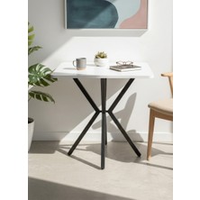 Sofex Mutfak Cafe Balkon Bahçe Restoran Yemek Masası 70X70 Metal Ayak 1.kalite