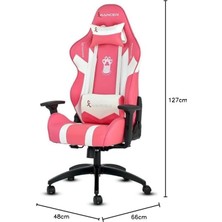 Leaf Shop Cross Serisi Profesyonel Oyuncu Koltuğu, Ergonomik Tasarım, 180 Derece Ayarlanabilir Sırt Açısı, Kaliteli Sünger, 130KG Taşıma Kapasiteli Oyuncu Sandalyesi (Pembe)