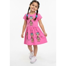 New Kids Baskılı Kız Çocuk Elbise