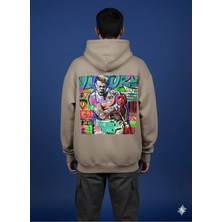 Lenithra Pop Art Muhammed Ali Sırt Baskılı Unisex Oversize Hoodie