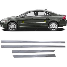 Leaf Shop Volvo S80 2006-2016 Arası Için Krom Yan Kapı Koruma Çıtası 4 Kapı 4 Parça