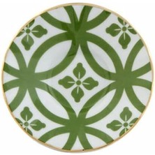 Leaf Shop Morocco Desen1 Yeşil Ergonomik Çay Tabağı 12CM