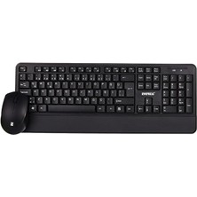 Leaf Shop KM-6176 Offıcal Siyah Kablosuz Combo Q Multimedia Klavye + Mouse Set