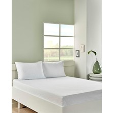 Leaf Shop Pamuk-Polyester Perfect Yatak Alezi Beyaz Tek Kişilik 120X200