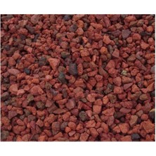 Leaf Shop Tarım Pomzası 25 kg 5-10 mm Kırmızı Pomza Cüruf Lav Taşı Kırmızı Ponza Volkanik Cüruf