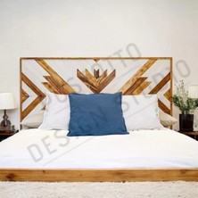 Postotto Design Studio Sandra Ahşap Çift Kişilik El Yapımı Yatak/baza Başlığı