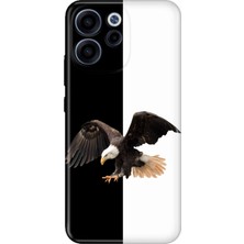Nurdic Oppo Reno 15 - 15F 5g Kılıf 0.4mm Lazer Kesim Silikon Kapak Siyah Beyaz Parçalı