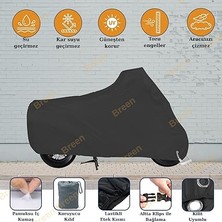 Leaf Shop Brandası, Motor Örtüsü (Siyah Kilit Uyumlu, Motor Uzunluğu 2.00M-2.10M Arası (M))