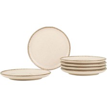 Leaf Shop Porselen Moderna 6 Parça 15CM Pasta Tabağı Tarçın