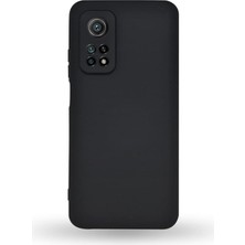 Leaf Shop Iletişim Xiaomi Mi 10T ile Uyumlu Kapak Kamera Korumalı Içi Kadife Lansman Silikon Kılıf - Siyah