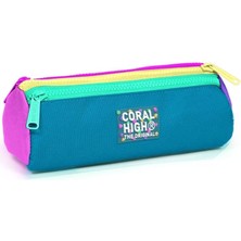 Leaf Shop High Pembe Pastel Renkli Üç Bölmeli Kalem Çantası - Kız Çocuk