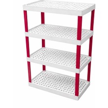 Öztepe Plastik Modüler Plastik Depo Raf Seti 4 Raflı