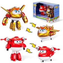 Leaf Shop Wings Sezon 6 Dönüştürülebilir Karikatür Robotlar Jett Sc + Altın Erkek Çocuk Oyuncağı 3 4 5 6 7 8 Yaşında Erkek Kız (2'li x 12 Cm)