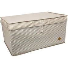 Leaf Shop Mega Plus Jumbo Boy Katlanır Kumaş Saklama Kutusu 70X41X30 Çok Amaçlı Kapaklı Kutu Hurç Sandık