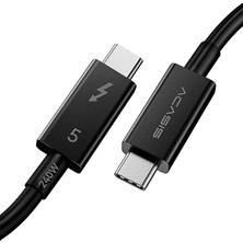 Leaf Shop [ıntel Sertifikalı 80 Gbps Thunderbolt 5 Kablosu, USB C Video Görüntüleme Kablosu Desteği 80 Gbps, 120GBPS Bant Genişliği, 16k@60Hz, 8K@60Hz, 4K@540Hz Thunderbolt 4/3, Usb4, Pd 240W (3.3 Ft