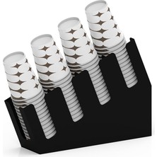 Leaf Shop Bölmeli Kademeli Karton Bardak Standı - 16 Oz Bardak Uyumlu