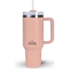 Leaf Shop Morning Vaha 1200 ml Termos Mug, 3 Kademeli Çevirmeli Kapak, Açık Somon SI2440217