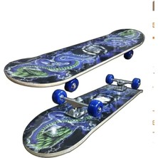 Leaf Shop Pvc Tekerlek Unisex 80 cm Ahşap Büyük Boy Kaykay (Renkler Karışıktır) 1510