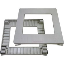 Leaf Shop Model Çeksür 6 Tekerlekli Frenli Buzdolabı Fırın Çamaşır Bulaşık Makinesi Beyaz Eşya Altlığı