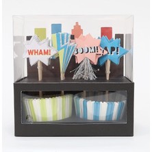 Leaf Shop Meri Süper Kahraman Cupcake Seti, 24'lü