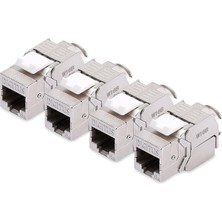Leaf Shop Assmann DN-93615 Professional Cat 6A Keystone Modül, Korumalı, Aletsiz Montaj Bağlantısı Keystone Jack DN-93615 24