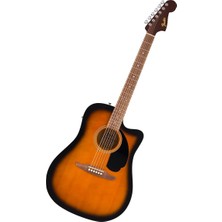 Leaf Shop California Debut Redondo Dreadnought, Kesitli Ce Akustik Gitar, Ladin Üst, Siyah Pickguard, 2-Renkli Sunburst