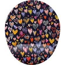 Leaf Shop Fikirler Kalp Desenli Bilek Destekli Mouse Pad
