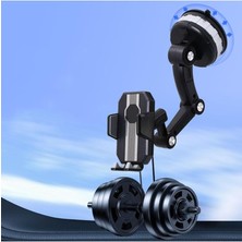 Leaf Shop Içi Telefon Tutucu Ayarlanabilir Uzayabilen 360 Dönebilen Vantuzlu Cam ve Torpido Için Uygun