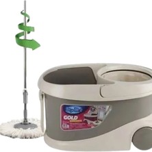 İkra Home Spin Mop Gold Tekerlekli Temizlik Seti Bordo 20 Lt